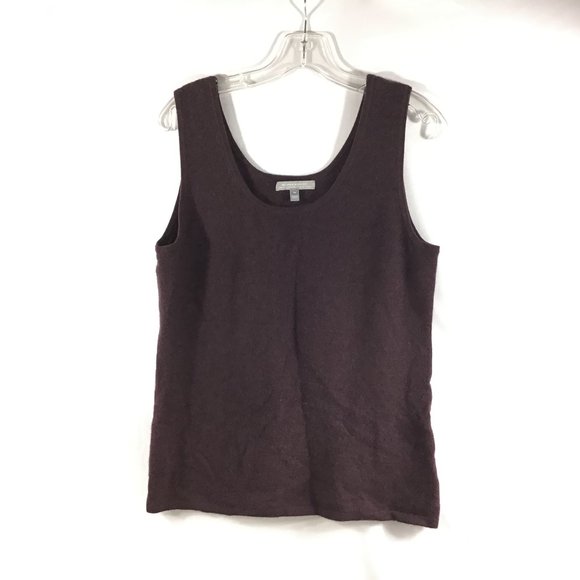 Neiman Marcus Women's 1X Brown Cashmere Sleeveless Tank top - Picture 1 of 7